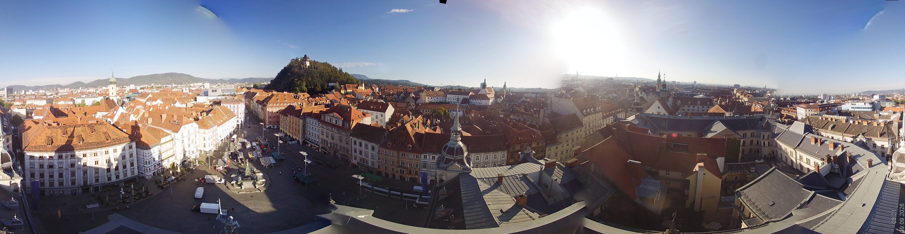 Archiv Foto Webcam Grazer Rathaus