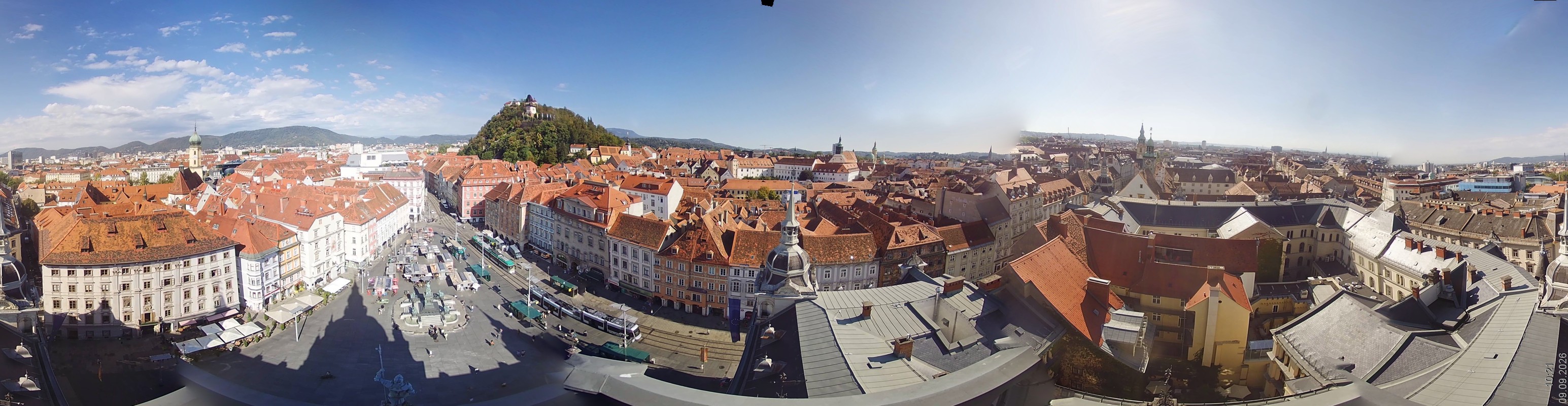 Archiv Foto Webcam Grazer Rathaus