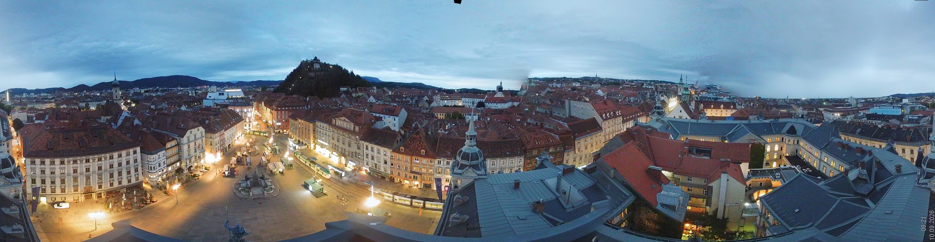 Archiv Foto Webcam Grazer Rathaus
