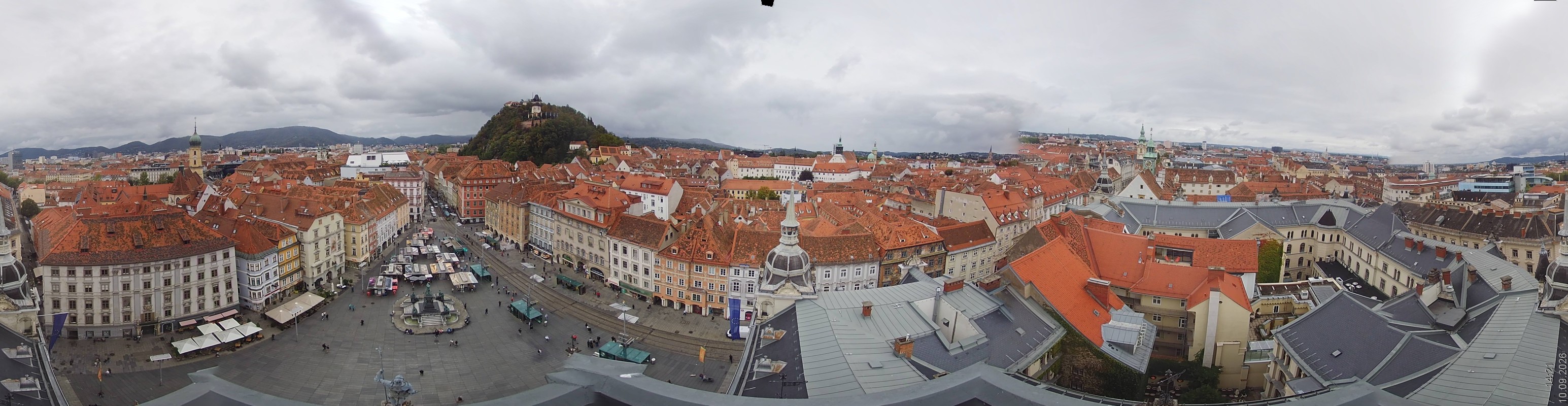 Archiv Foto Webcam Grazer Rathaus