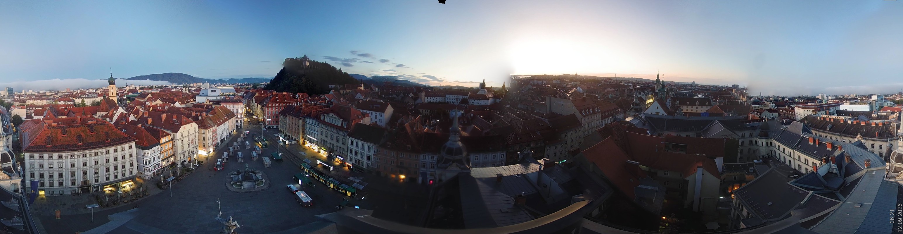 Archiv Foto Webcam Grazer Rathaus