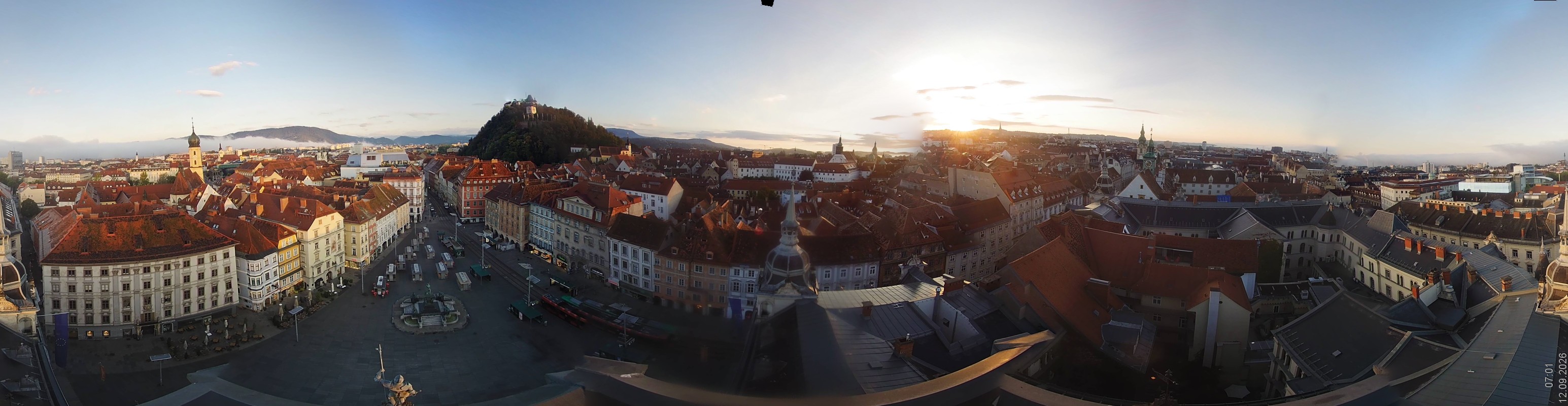 Archiv Foto Webcam Grazer Rathaus