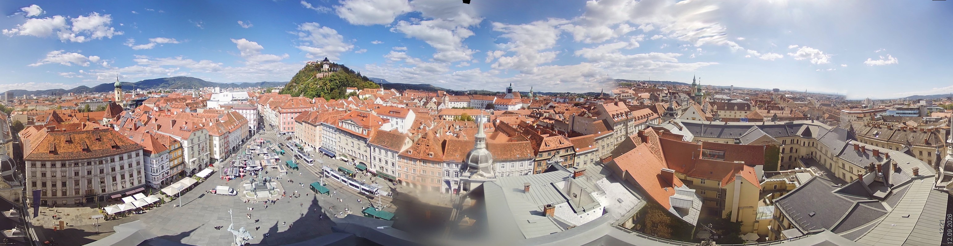 Archiv Foto Webcam Grazer Rathaus