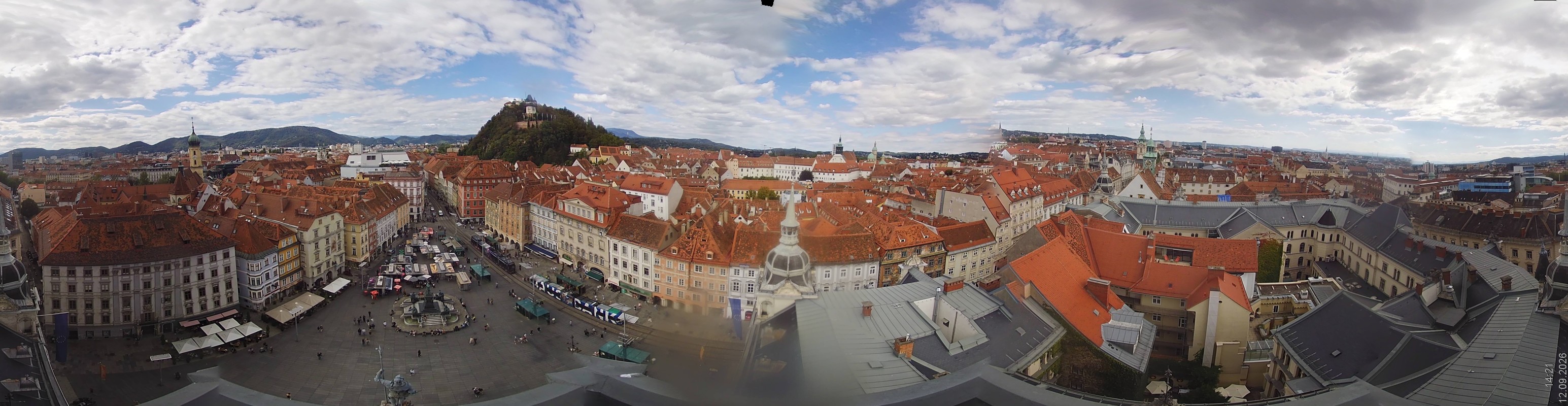 Archiv Foto Webcam Grazer Rathaus