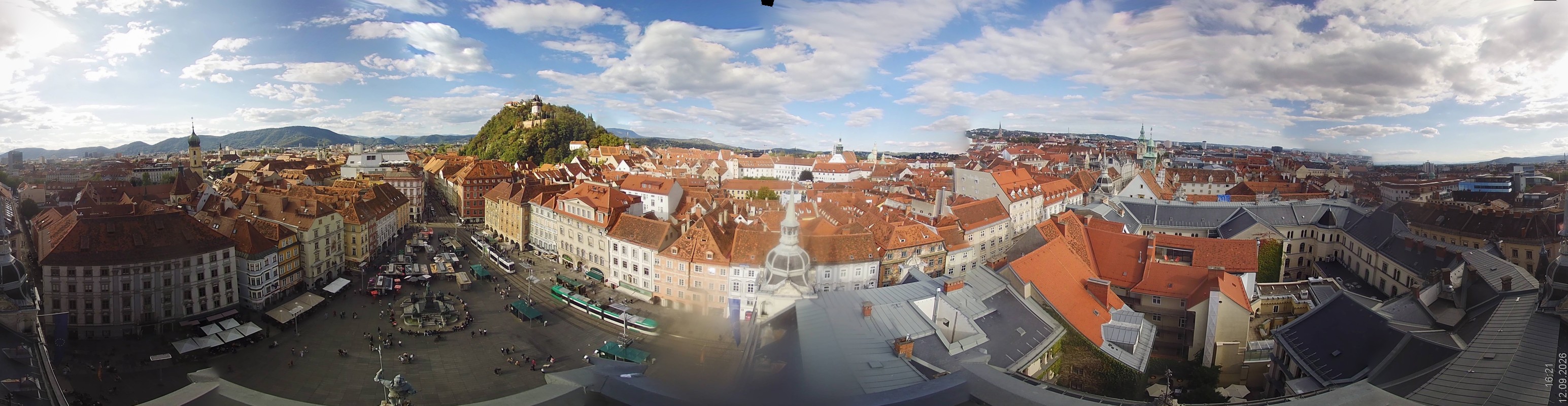 Archiv Foto Webcam Grazer Rathaus