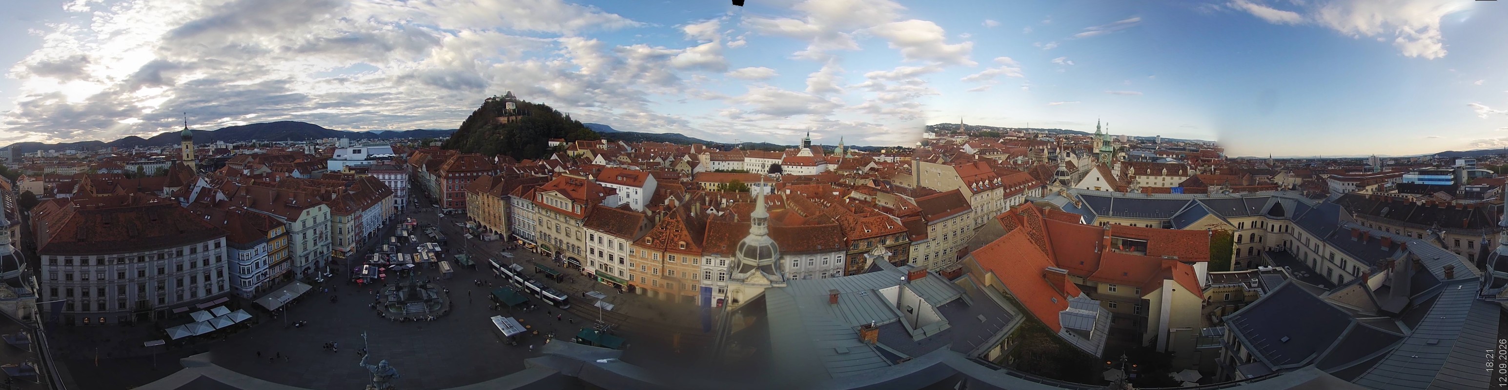 Archiv Foto Webcam Grazer Rathaus