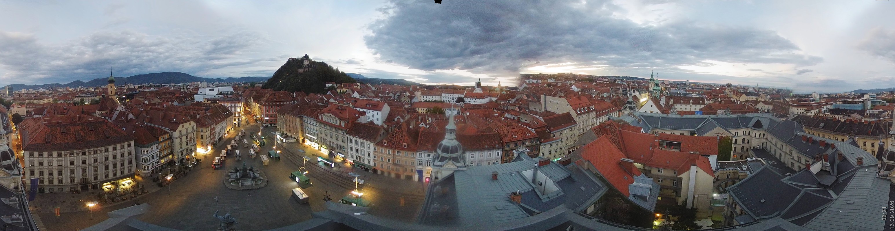 Archiv Foto Webcam Grazer Rathaus