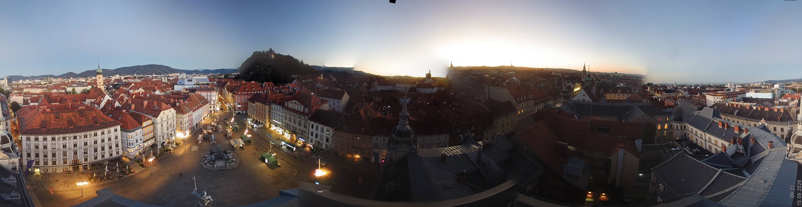 Archiv Foto Webcam Grazer Rathaus
