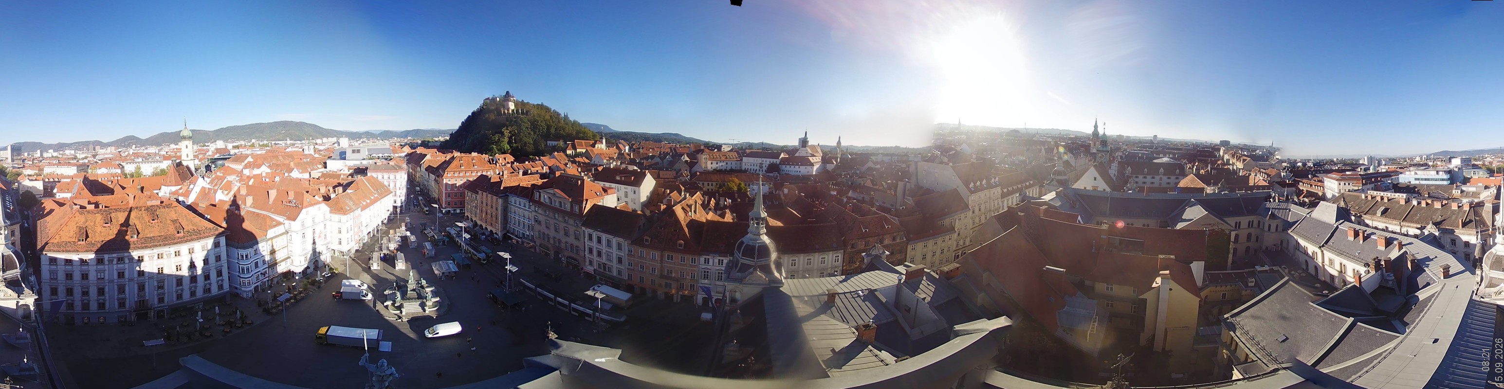 Archiv Foto Webcam Grazer Rathaus