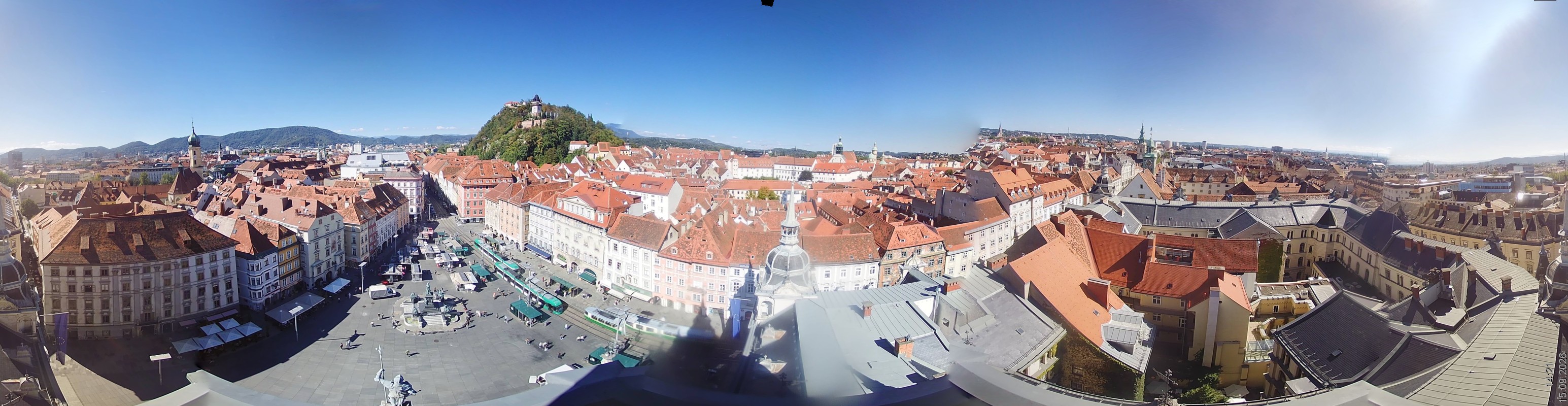 Archiv Foto Webcam Grazer Rathaus