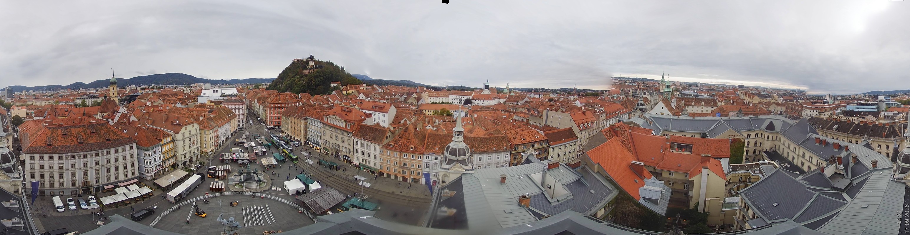 Archiv Foto Webcam Grazer Rathaus