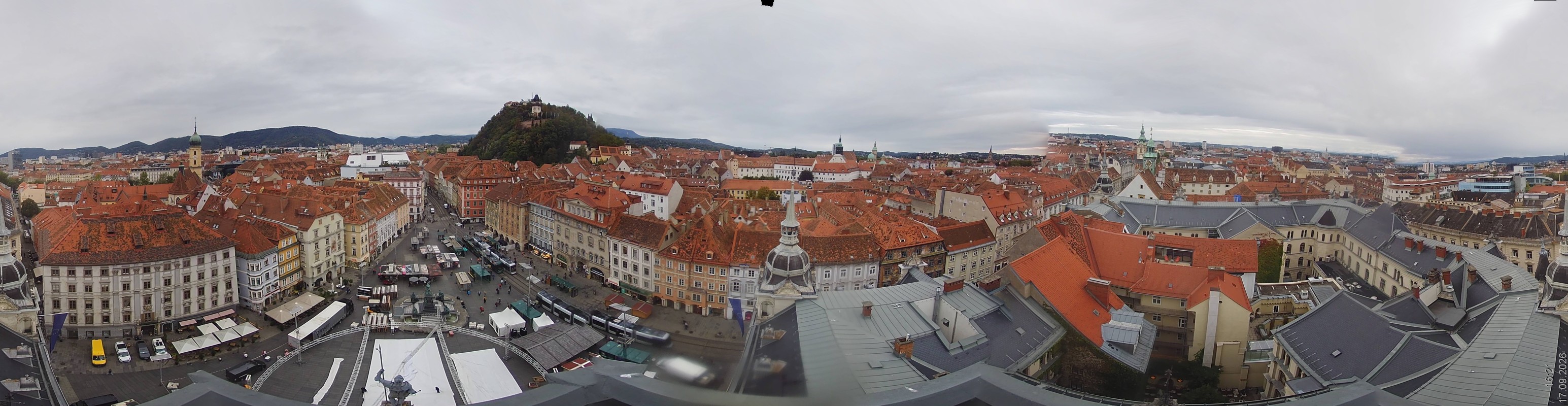 Archiv Foto Webcam Grazer Rathaus