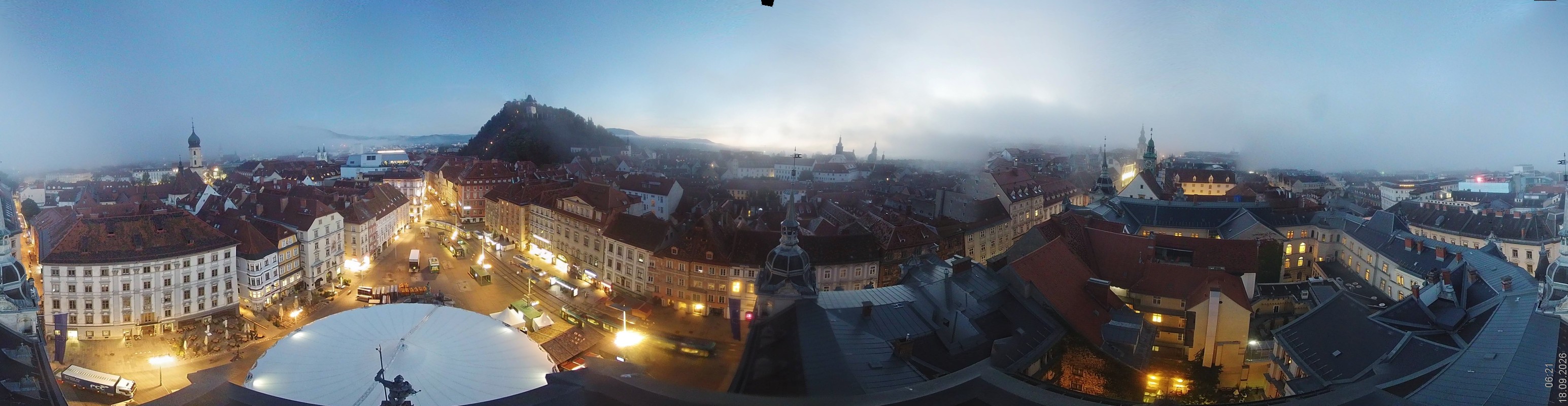 Archiv Foto Webcam Grazer Rathaus