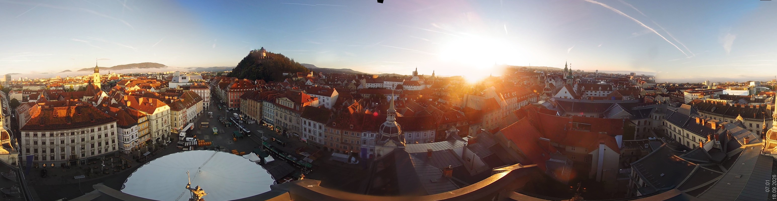 Archiv Foto Webcam Grazer Rathaus