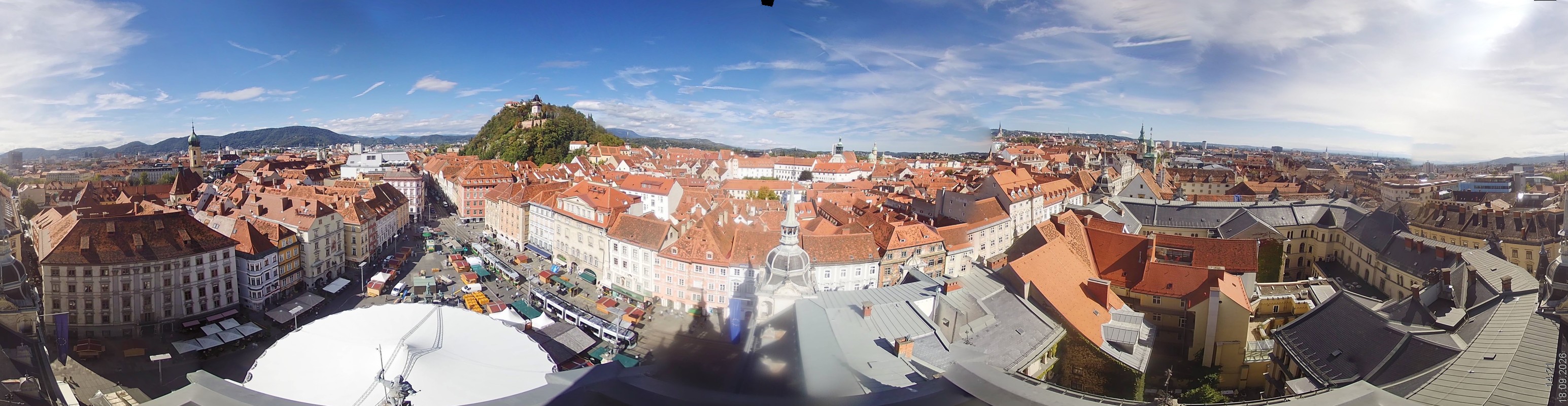 Archiv Foto Webcam Grazer Rathaus