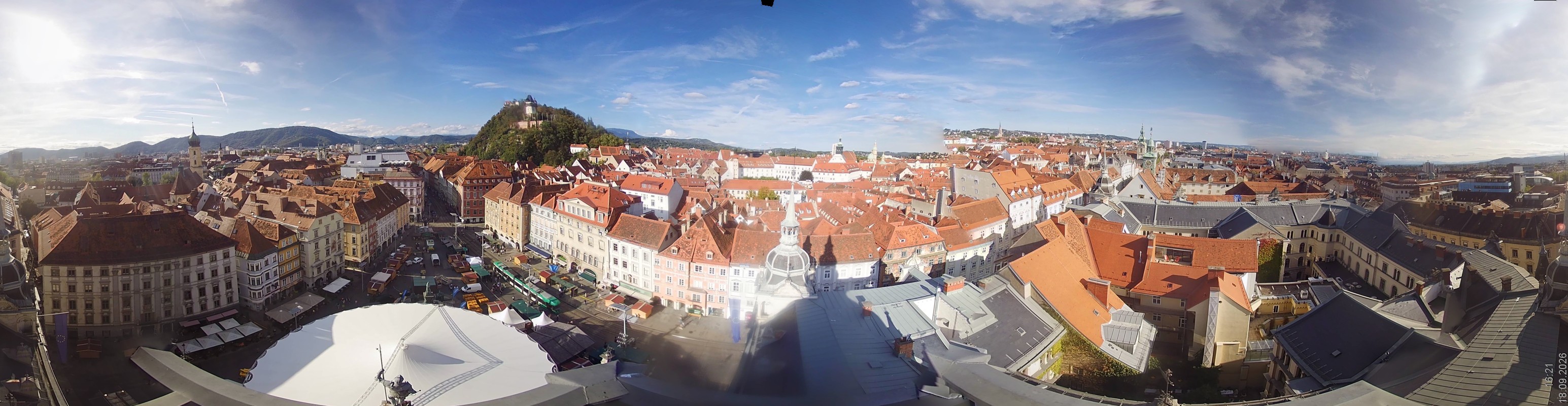 Archiv Foto Webcam Grazer Rathaus