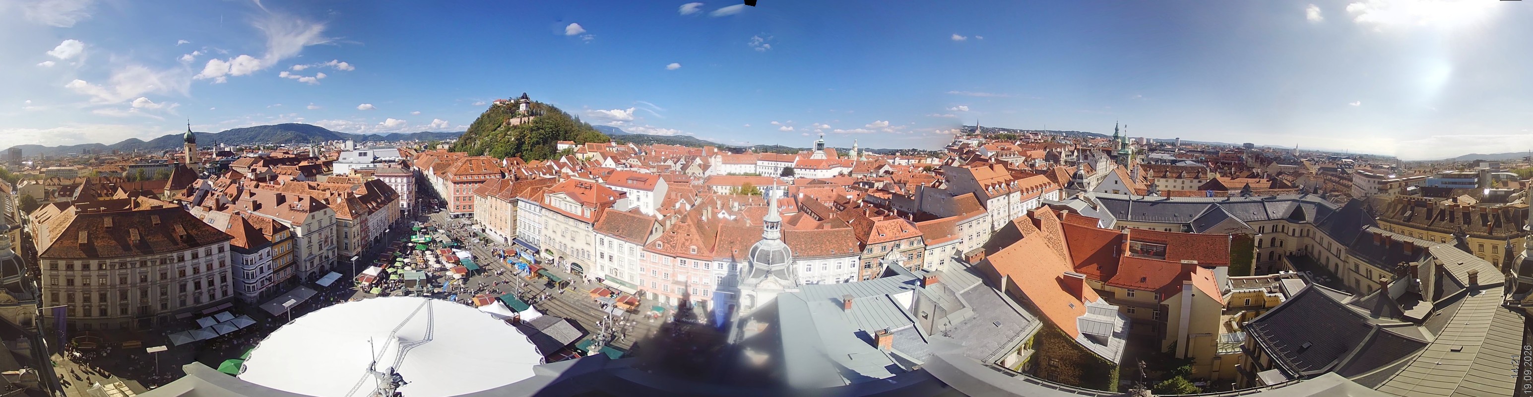 Archiv Foto Webcam Grazer Rathaus