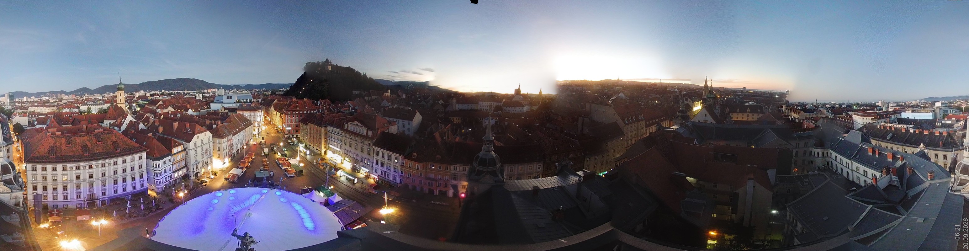 Archiv Foto Webcam Grazer Rathaus
