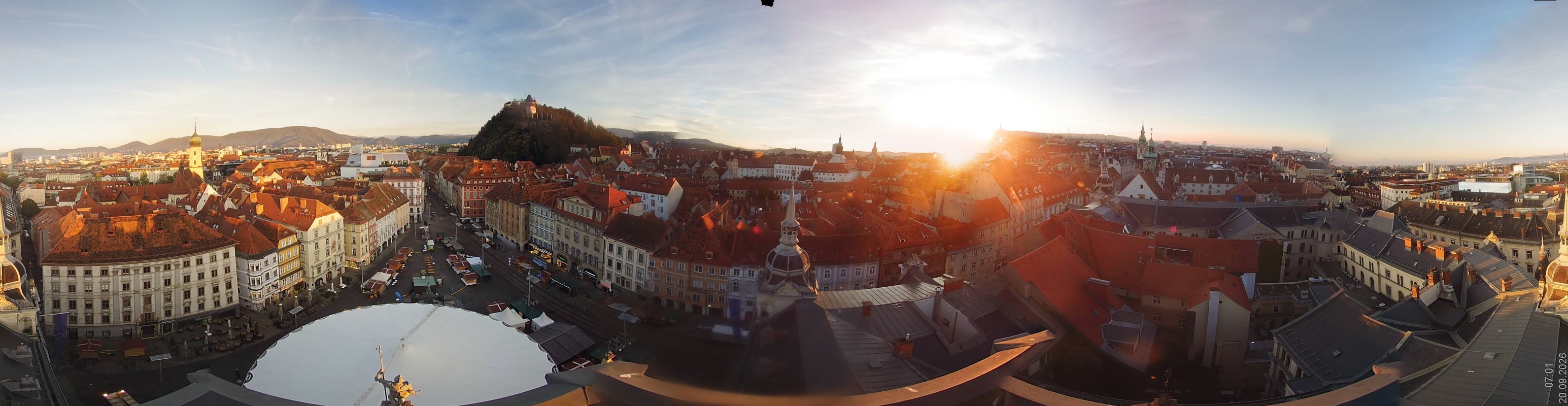 Archiv Foto Webcam Grazer Rathaus