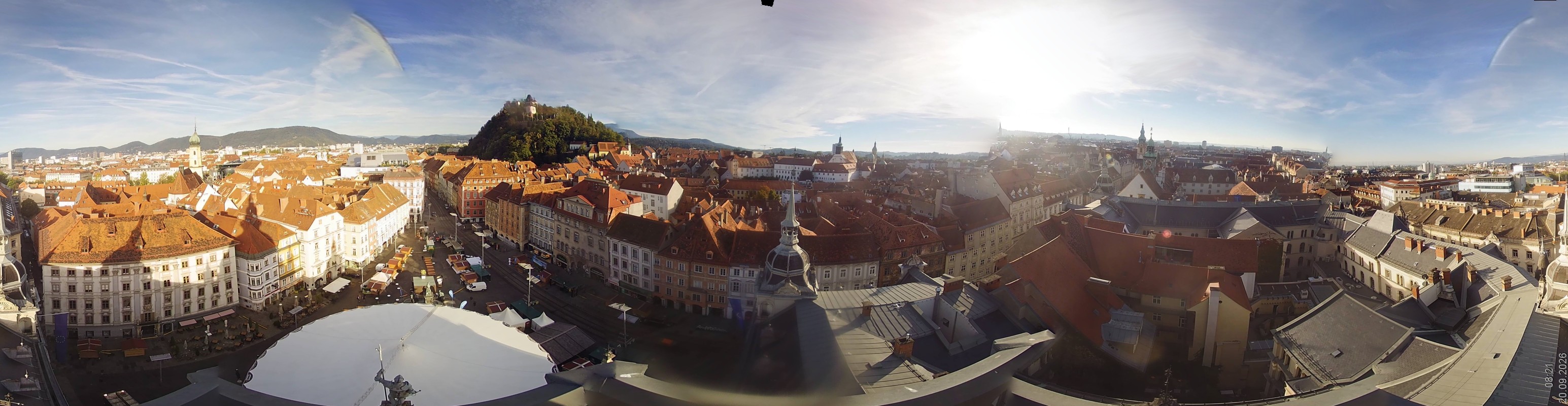 Archiv Foto Webcam Grazer Rathaus