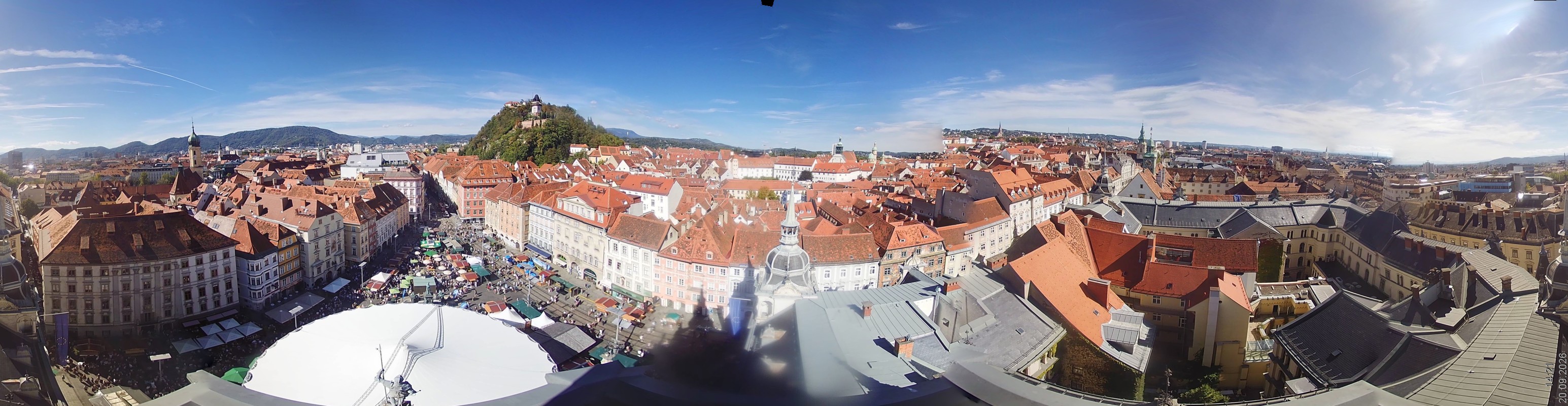 Archiv Foto Webcam Grazer Rathaus