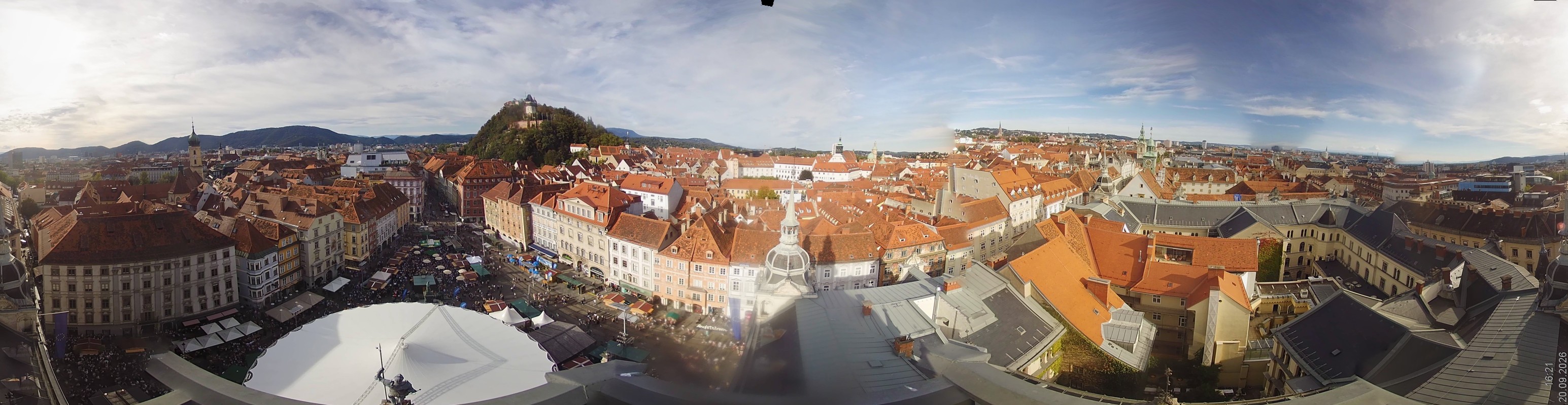 Archiv Foto Webcam Grazer Rathaus