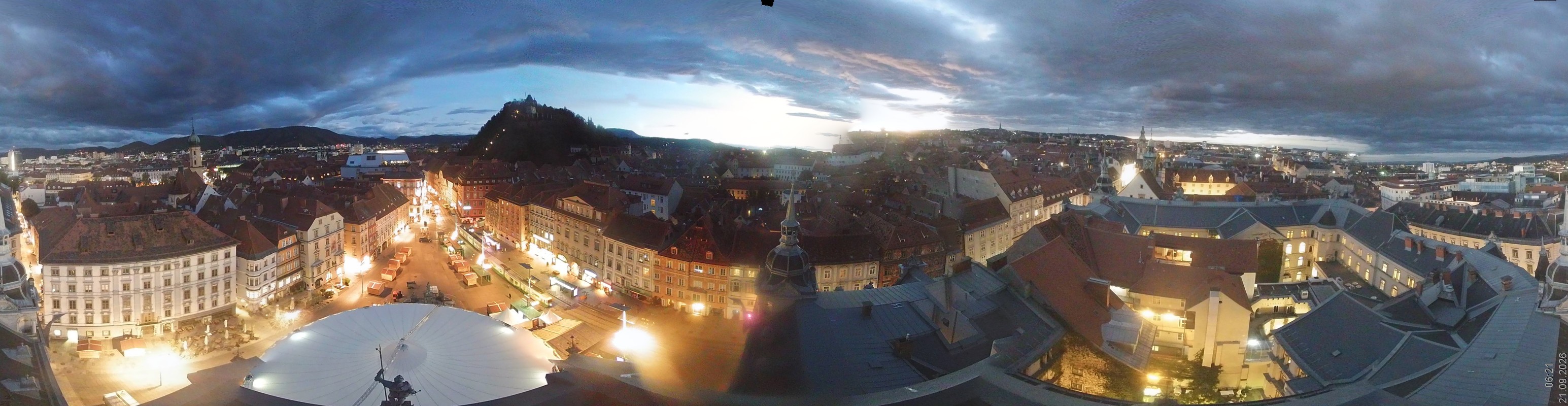 Archiv Foto Webcam Grazer Rathaus