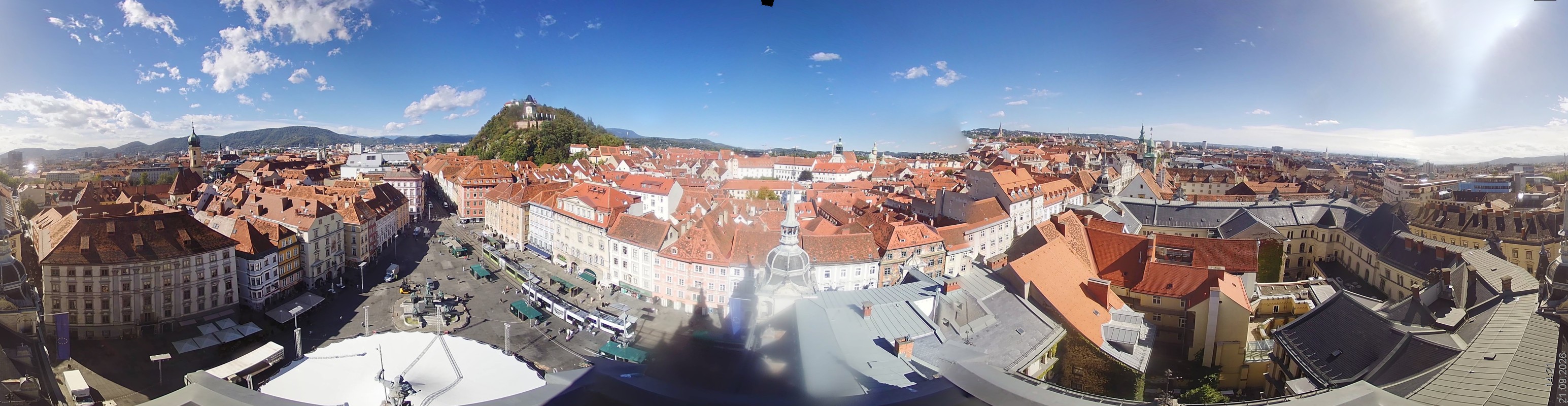 Archiv Foto Webcam Grazer Rathaus
