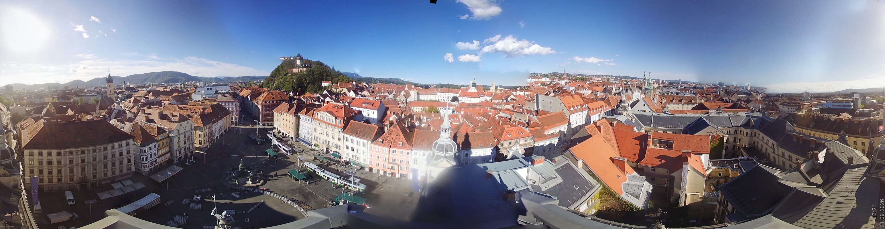Archiv Foto Webcam Grazer Rathaus