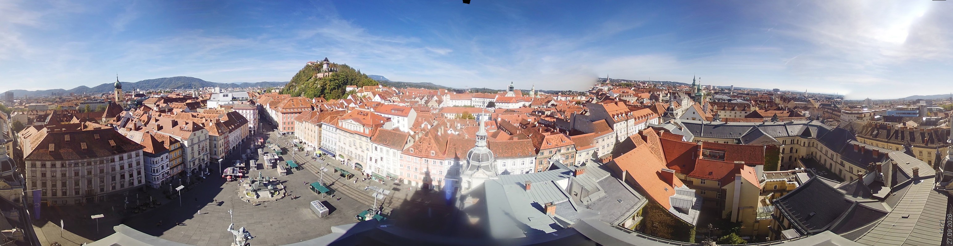 Archiv Foto Webcam Grazer Rathaus