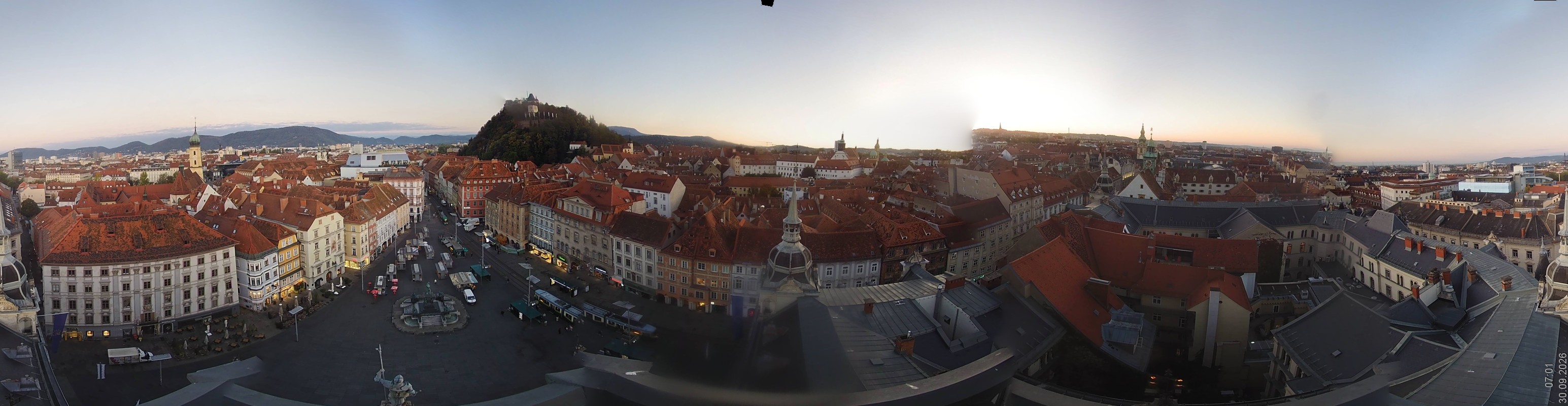 Archiv Foto Webcam Grazer Rathaus