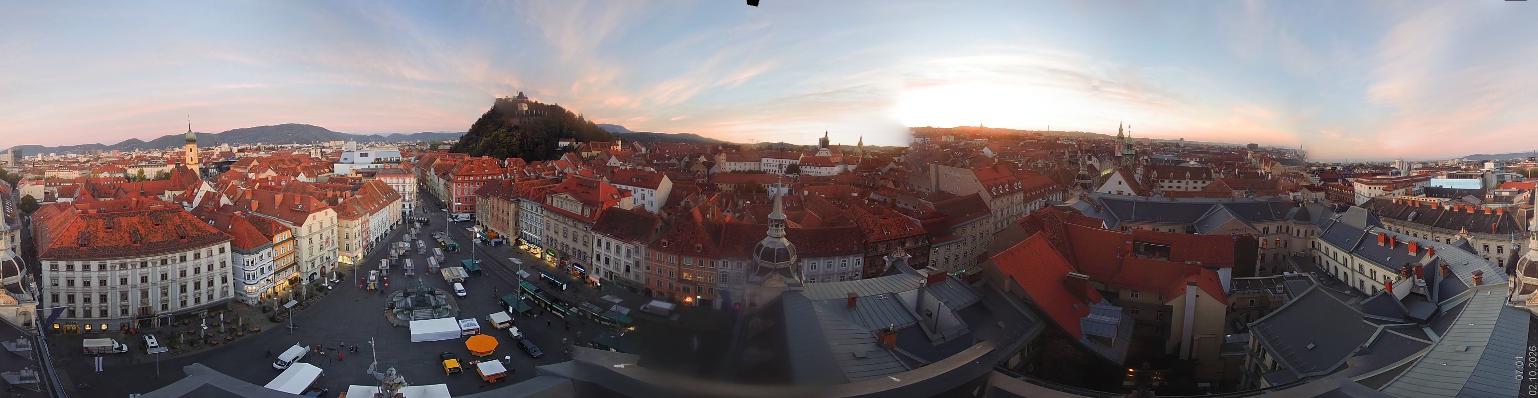 Archiv Foto Webcam Grazer Rathaus