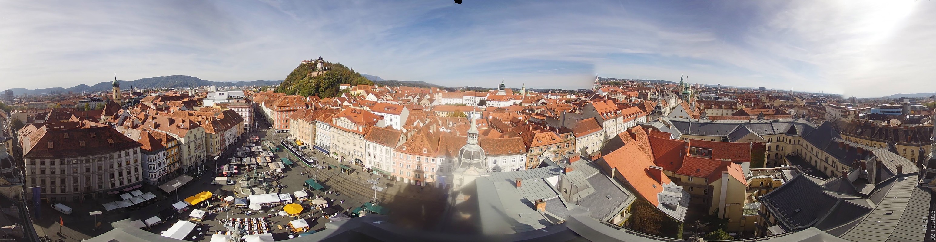 Archiv Foto Webcam Grazer Rathaus