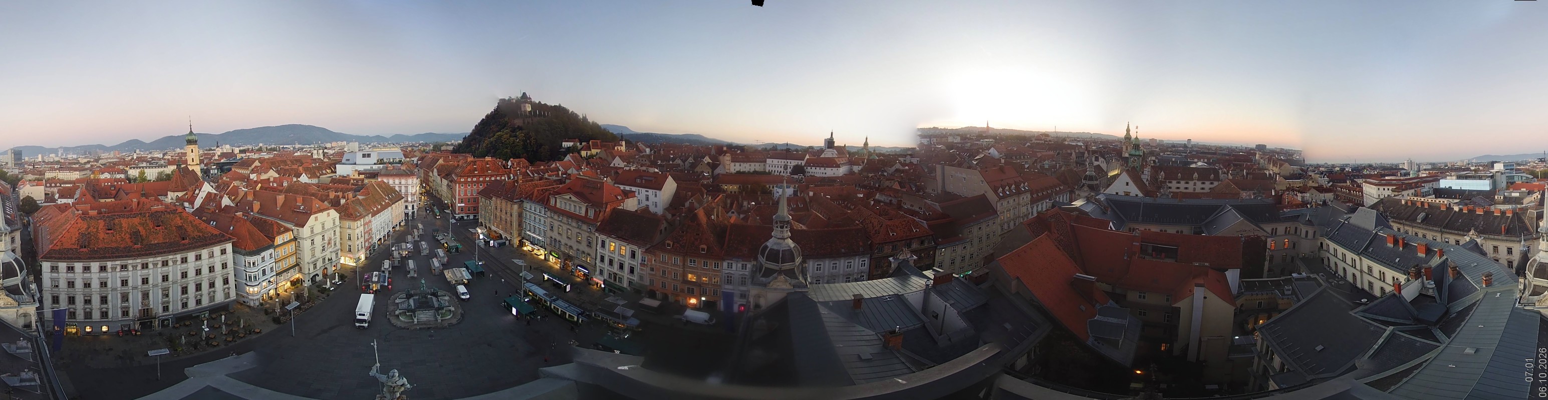 Archiv Foto Webcam Grazer Rathaus