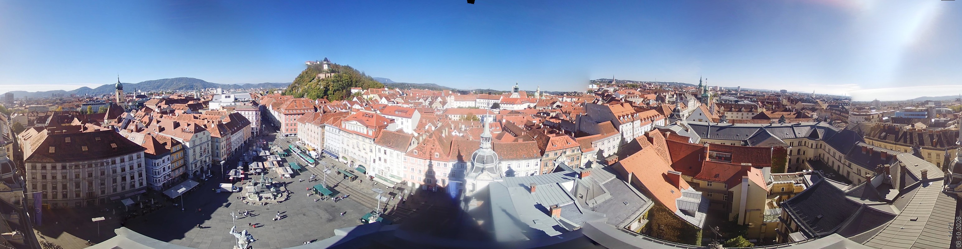 Archiv Foto Webcam Grazer Rathaus