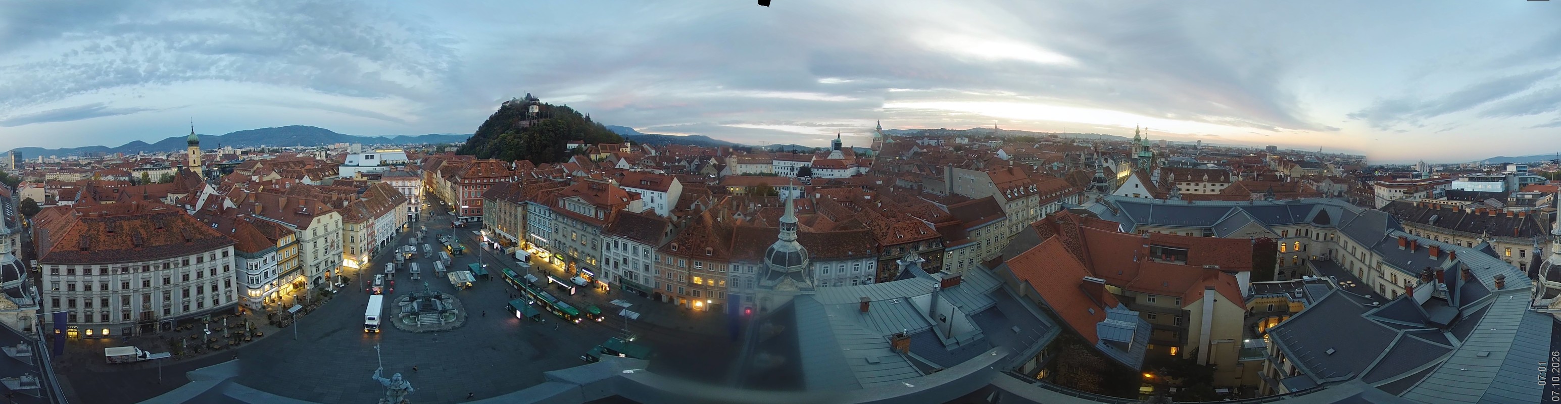 Archiv Foto Webcam Grazer Rathaus