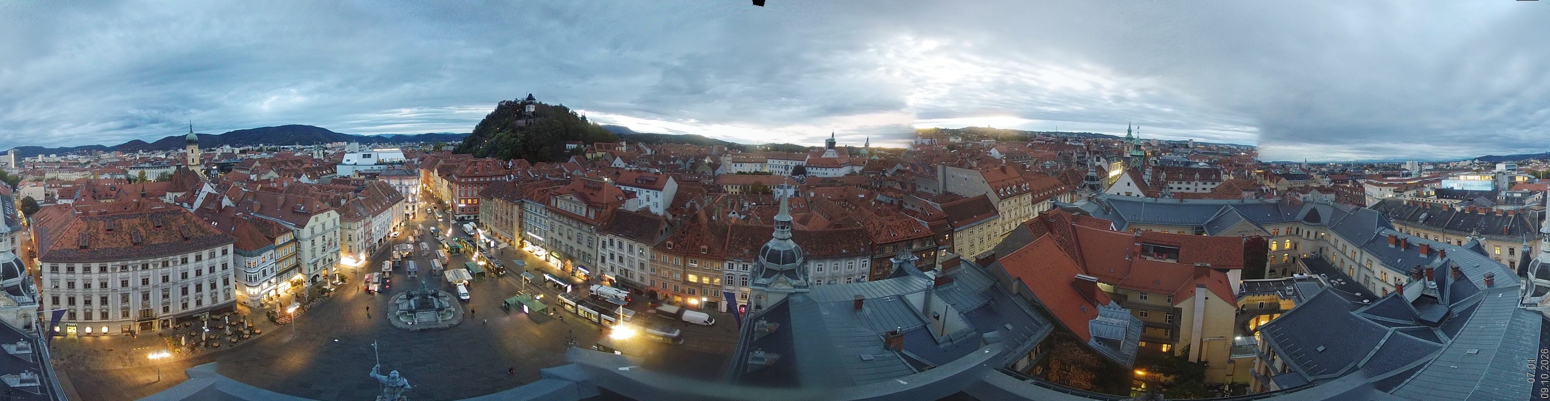 Archiv Foto Webcam Grazer Rathaus