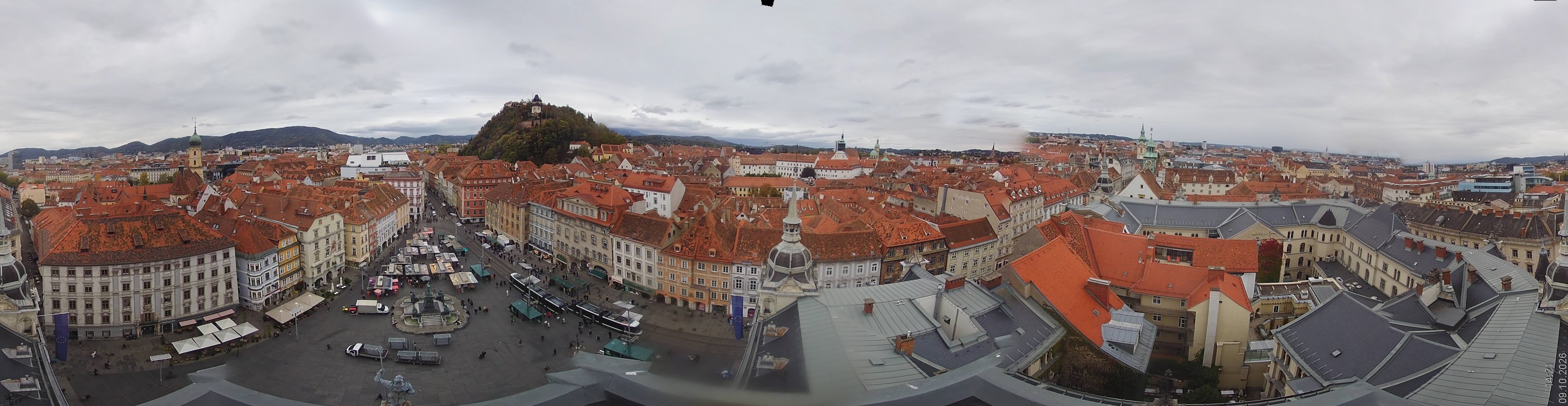 Archiv Foto Webcam Grazer Rathaus