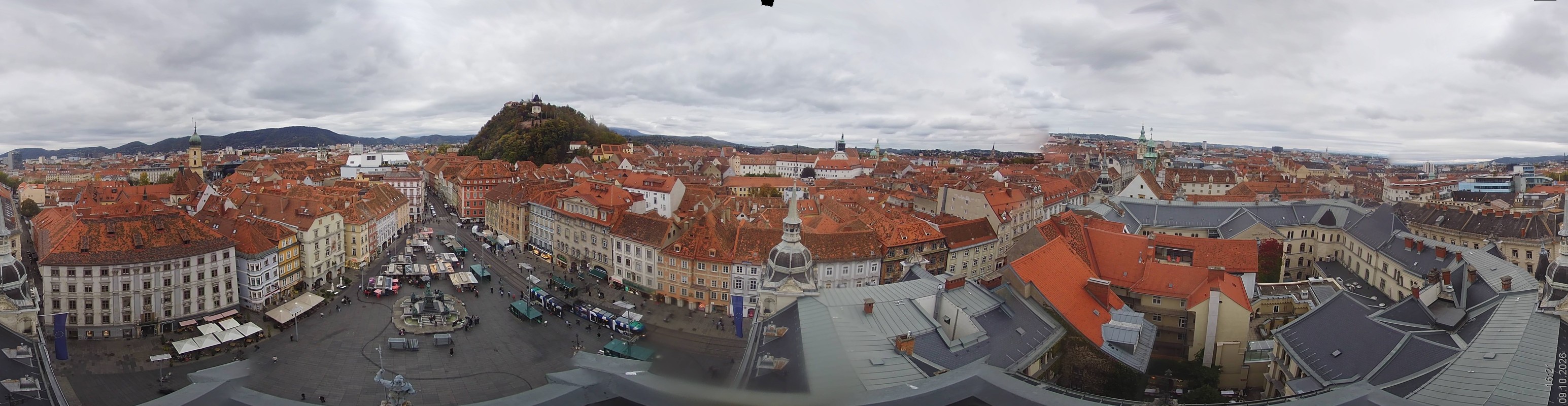 Archiv Foto Webcam Grazer Rathaus