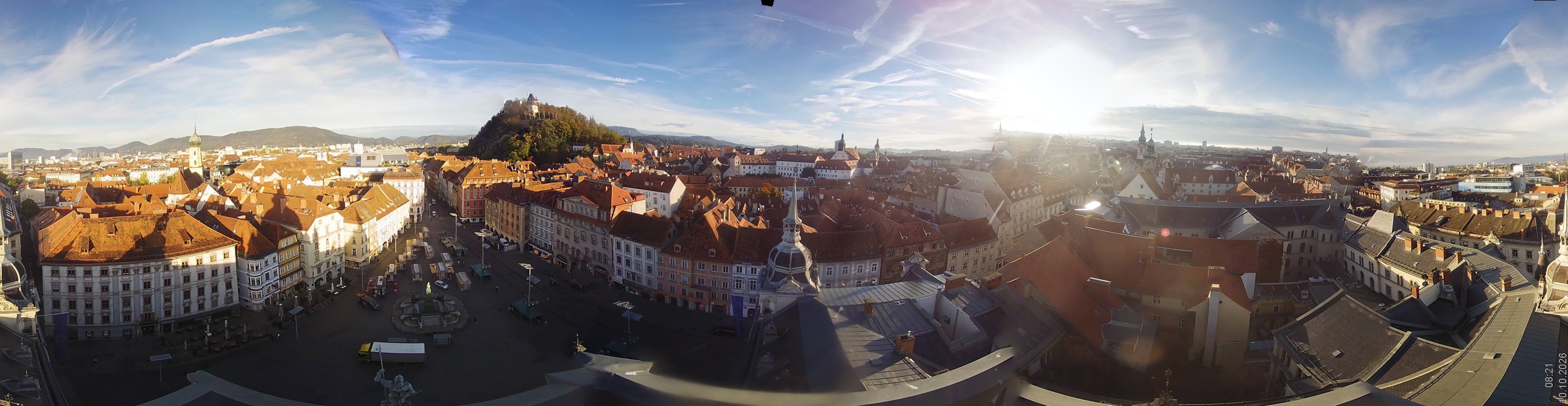 Archiv Foto Webcam Grazer Rathaus