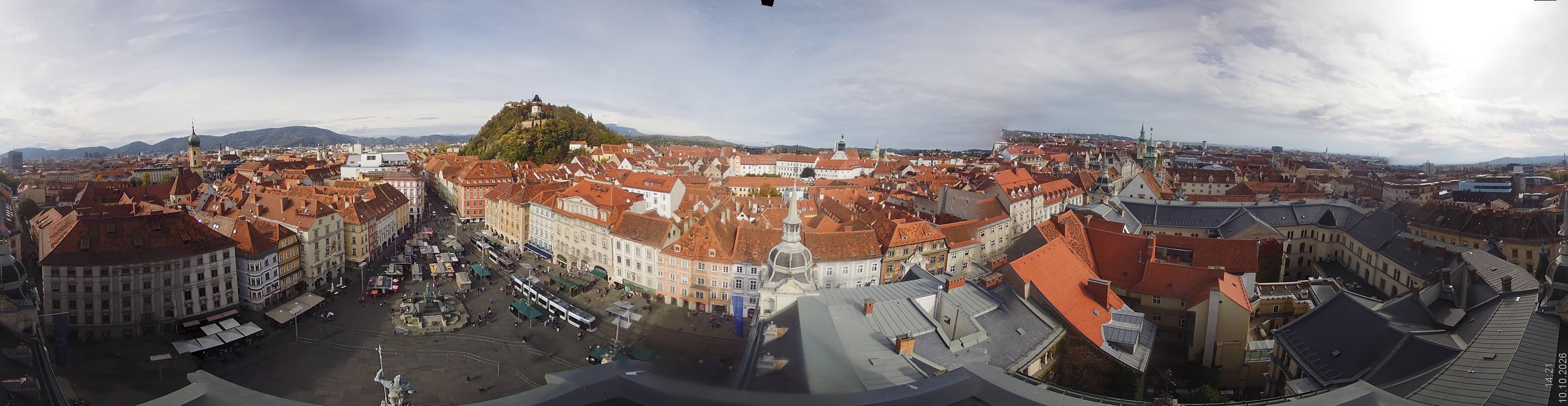 Archiv Foto Webcam Grazer Rathaus
