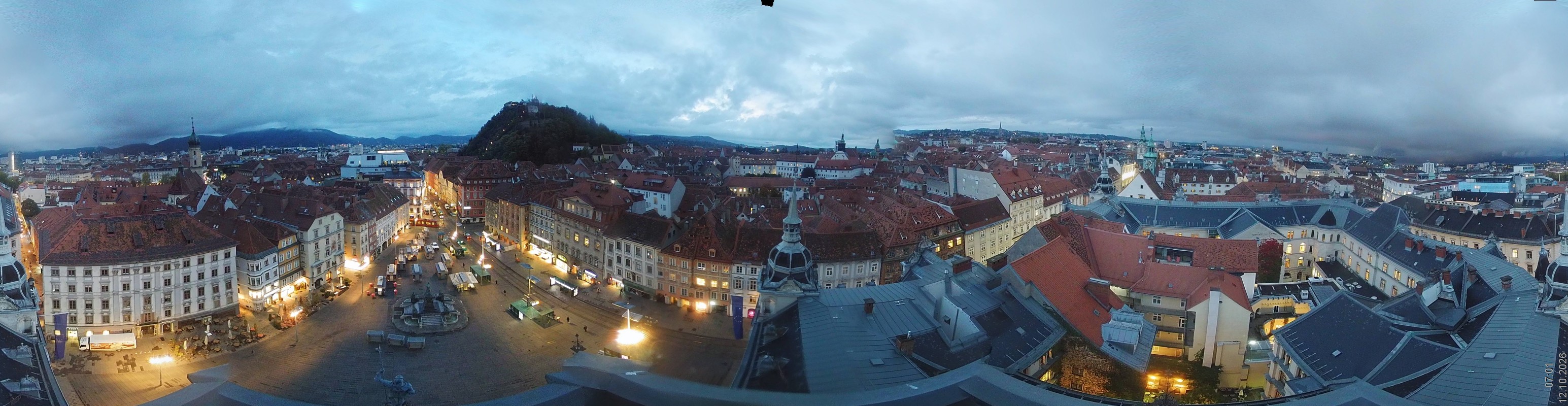 Archiv Foto Webcam Grazer Rathaus