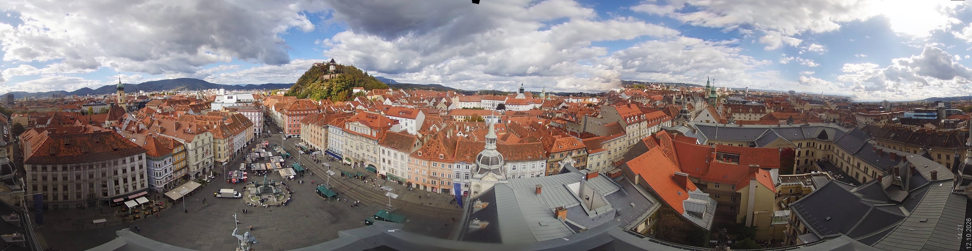 Archiv Foto Webcam Grazer Rathaus