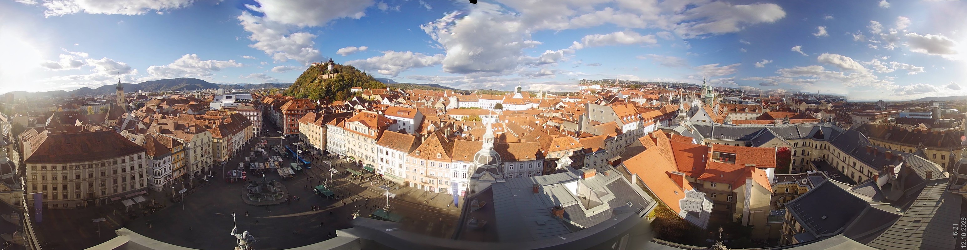Archiv Foto Webcam Grazer Rathaus