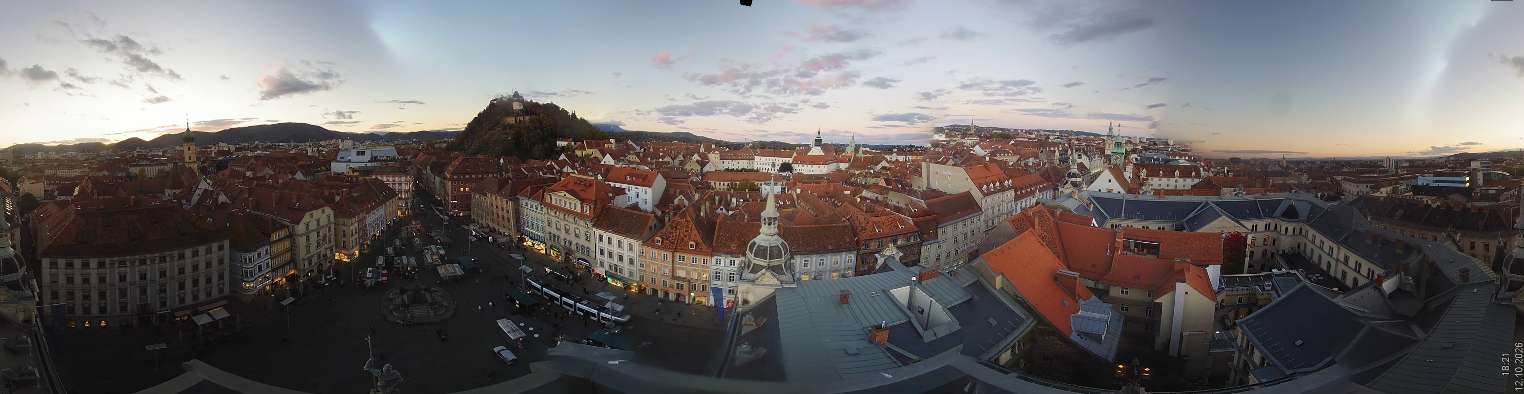 Archiv Foto Webcam Grazer Rathaus