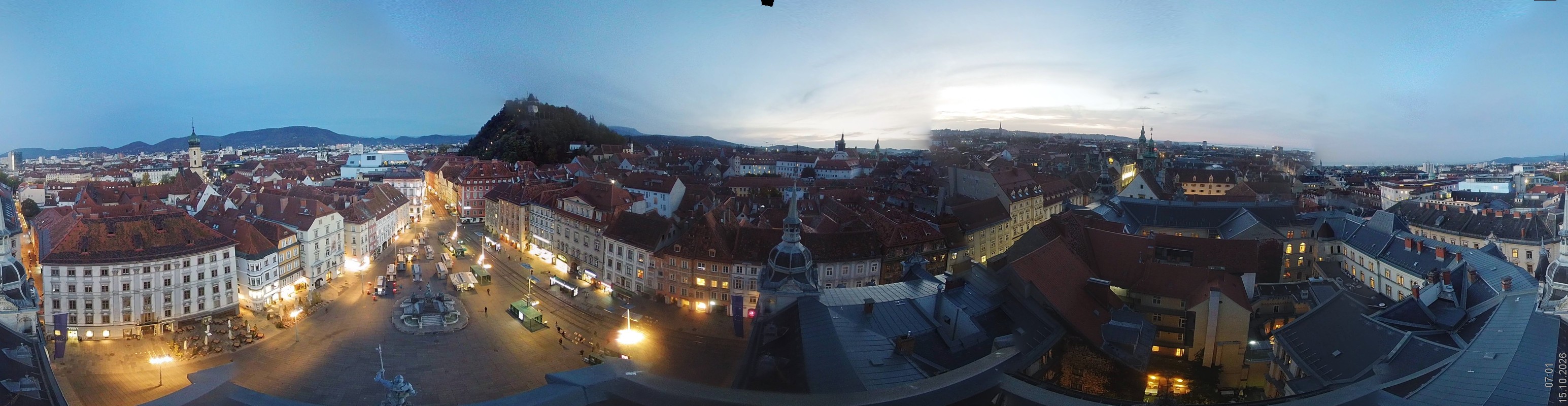 Archiv Foto Webcam Grazer Rathaus