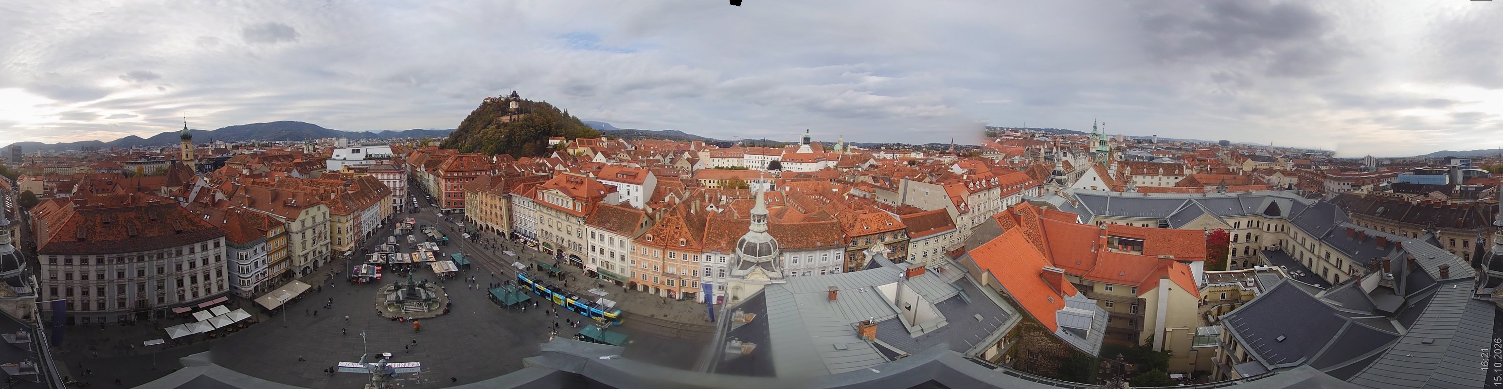 Archiv Foto Webcam Grazer Rathaus