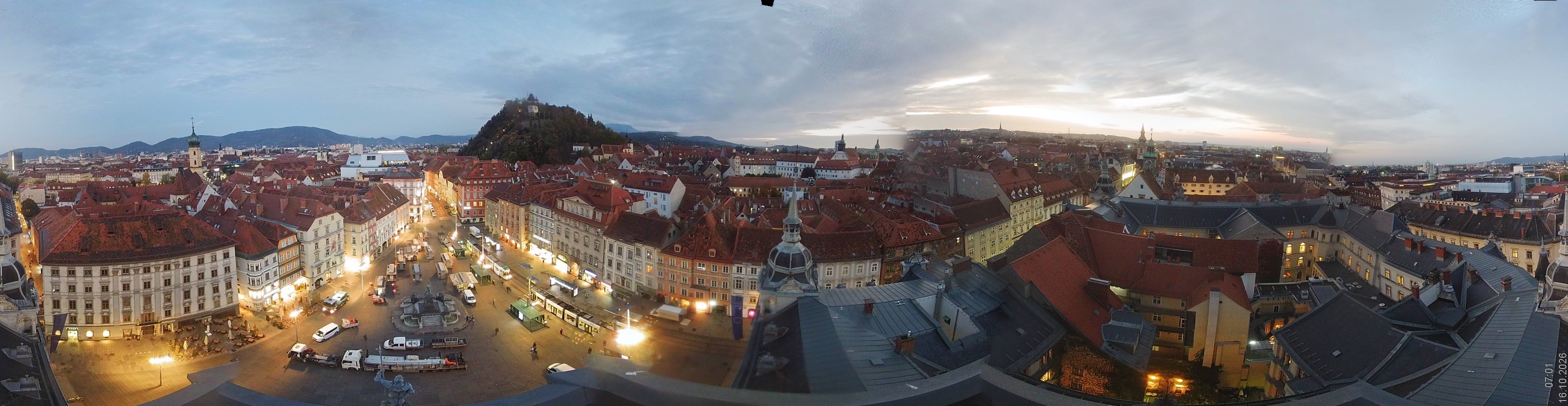 Archiv Foto Webcam Grazer Rathaus