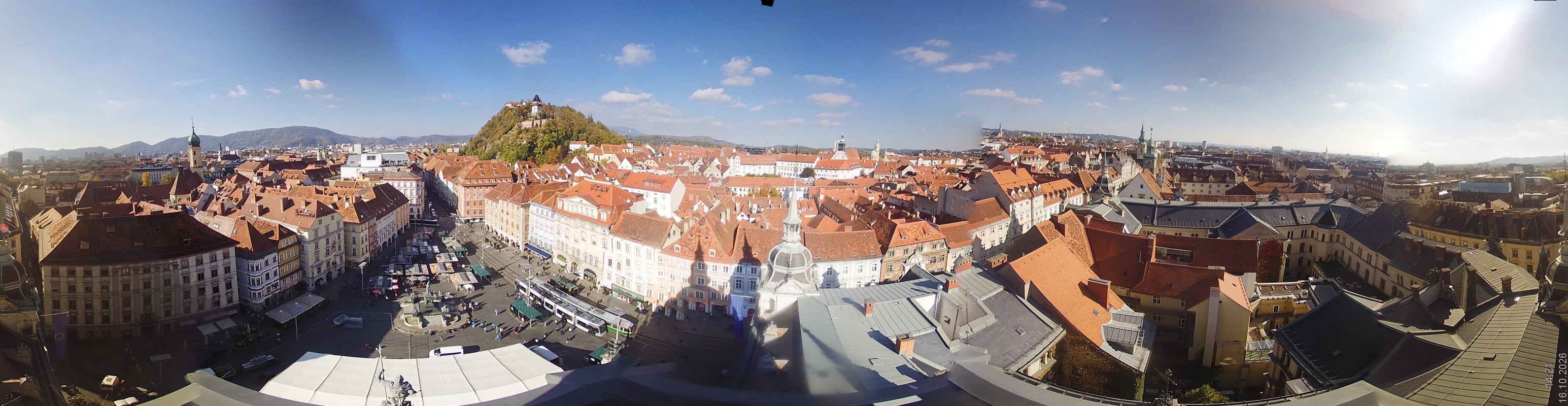Archiv Foto Webcam Grazer Rathaus