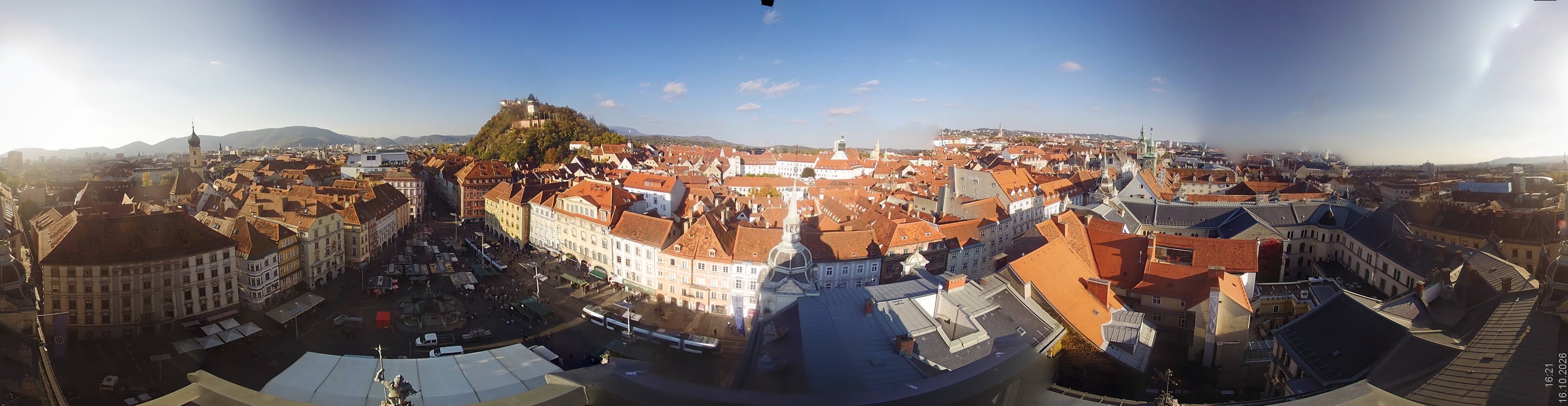 Archiv Foto Webcam Grazer Rathaus